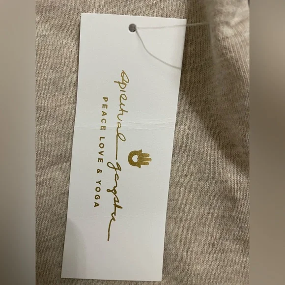 Spiritual Gangster NWT Gratitude Slub Terry  Raglan Full Zip Cream Hoodie XS - Picture 10 of 12